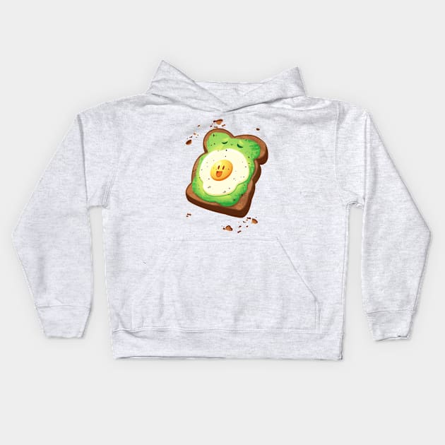 Tasty Eggy Avocado Toast Kids Hoodie by Niall Byrne